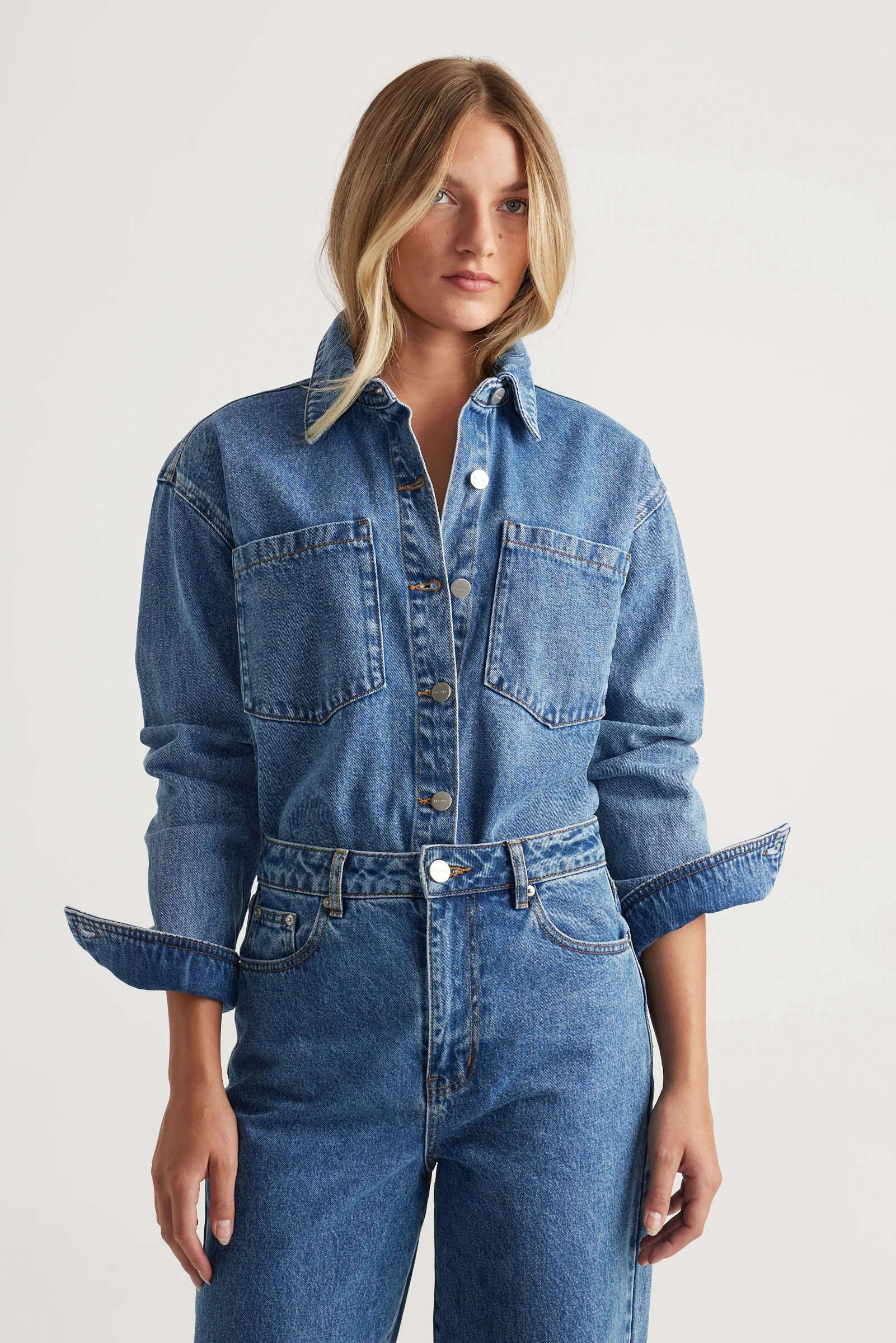 Ariana Denim Shirt - Pacific Blue | DECJUBA