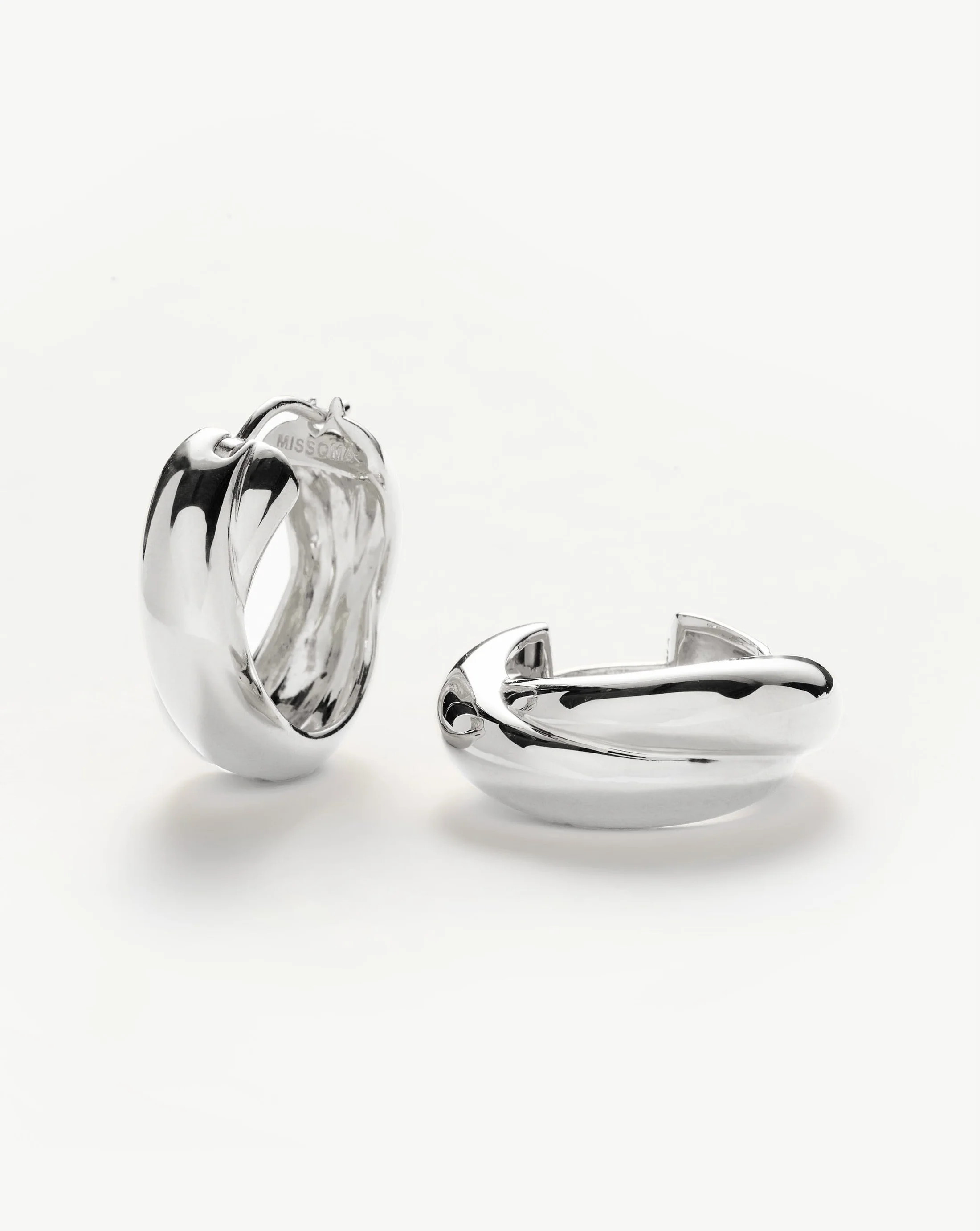 Lucy Williams Chunky Medium Entwine Hoop Earrings | Silver | Missoma UK