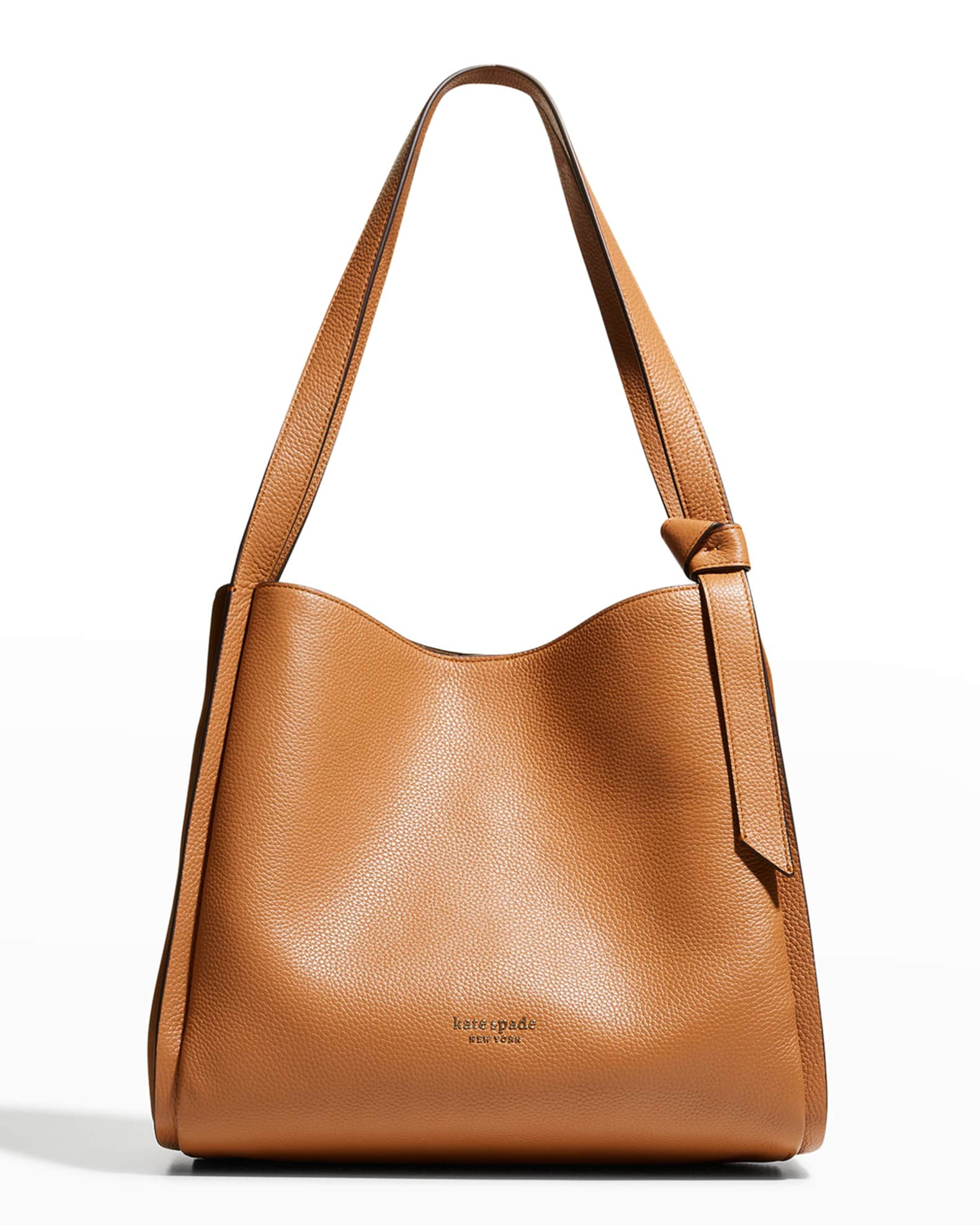 kate spade new york pebbled leather & suede hobo shoulder bag | Neiman Marcus