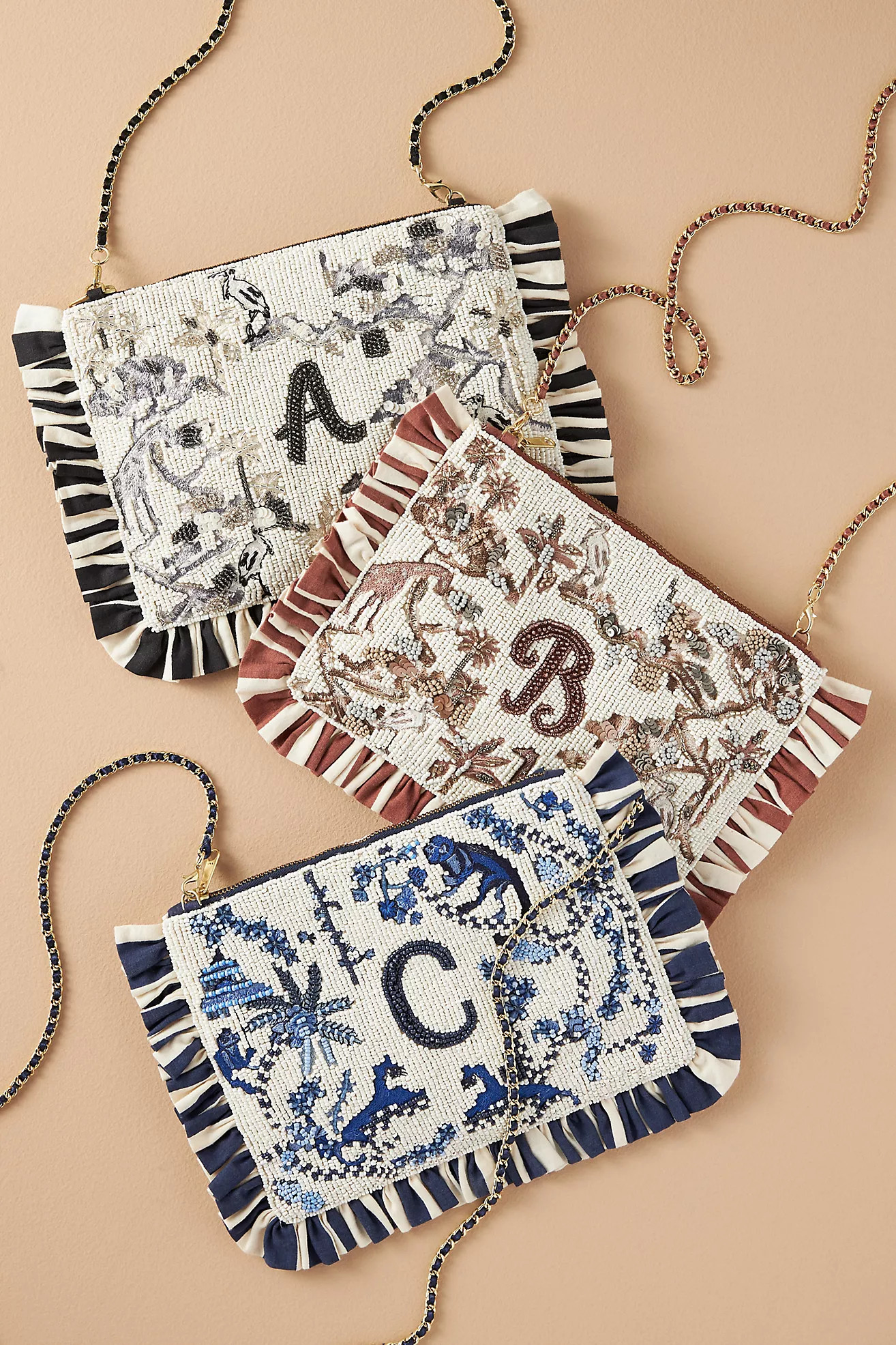 Beaded Monogram Clutch | Anthropologie (US)