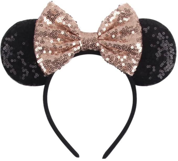 CLGIFT Minnie Ears, Rose gold and black, Iridescent, Silver gold blue, Rainbow Sparkle, Classic R... | Amazon (US)