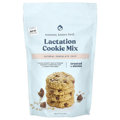 Mommy Knows Best, Lactation Cookie Mix, Oatmeal Chocolate Chip, 15 oz ( 425 g) | iHerb