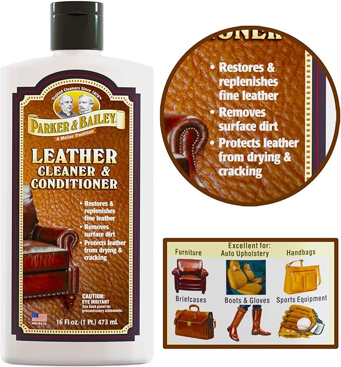 Parker Bailey Leather Cleaner and Conditioner - Leather Conditioner Shoes - Car Leather Cleaner -... | Amazon (US)