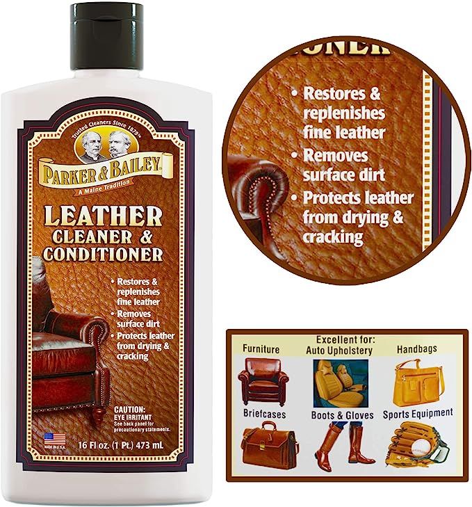 Parker Bailey Leather Cleaner and Conditioner - Leather Conditioner Shoes - Car Leather Cleaner -... | Amazon (US)