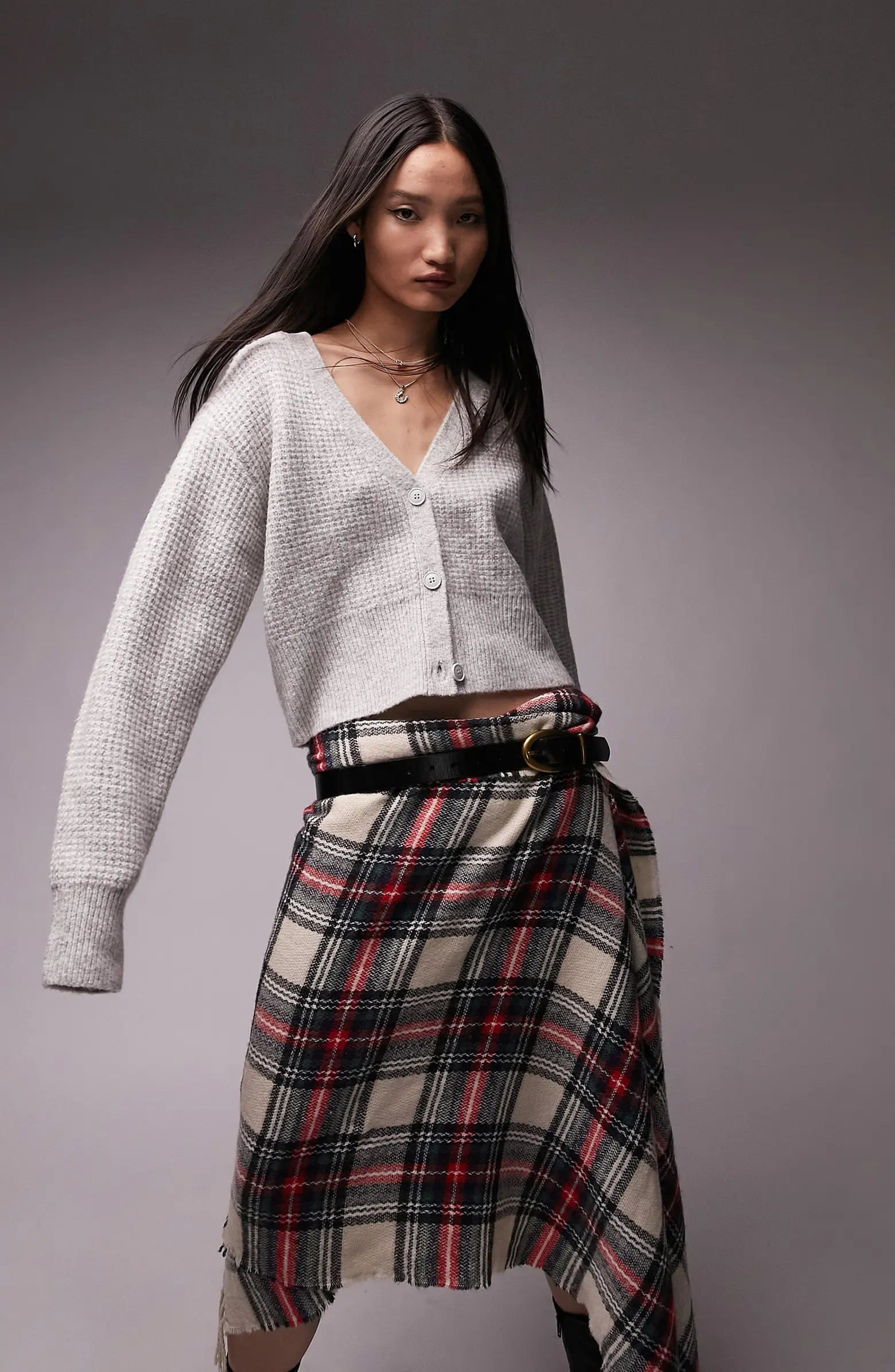 Waffle Knit Crop Cardigan | Nordstrom