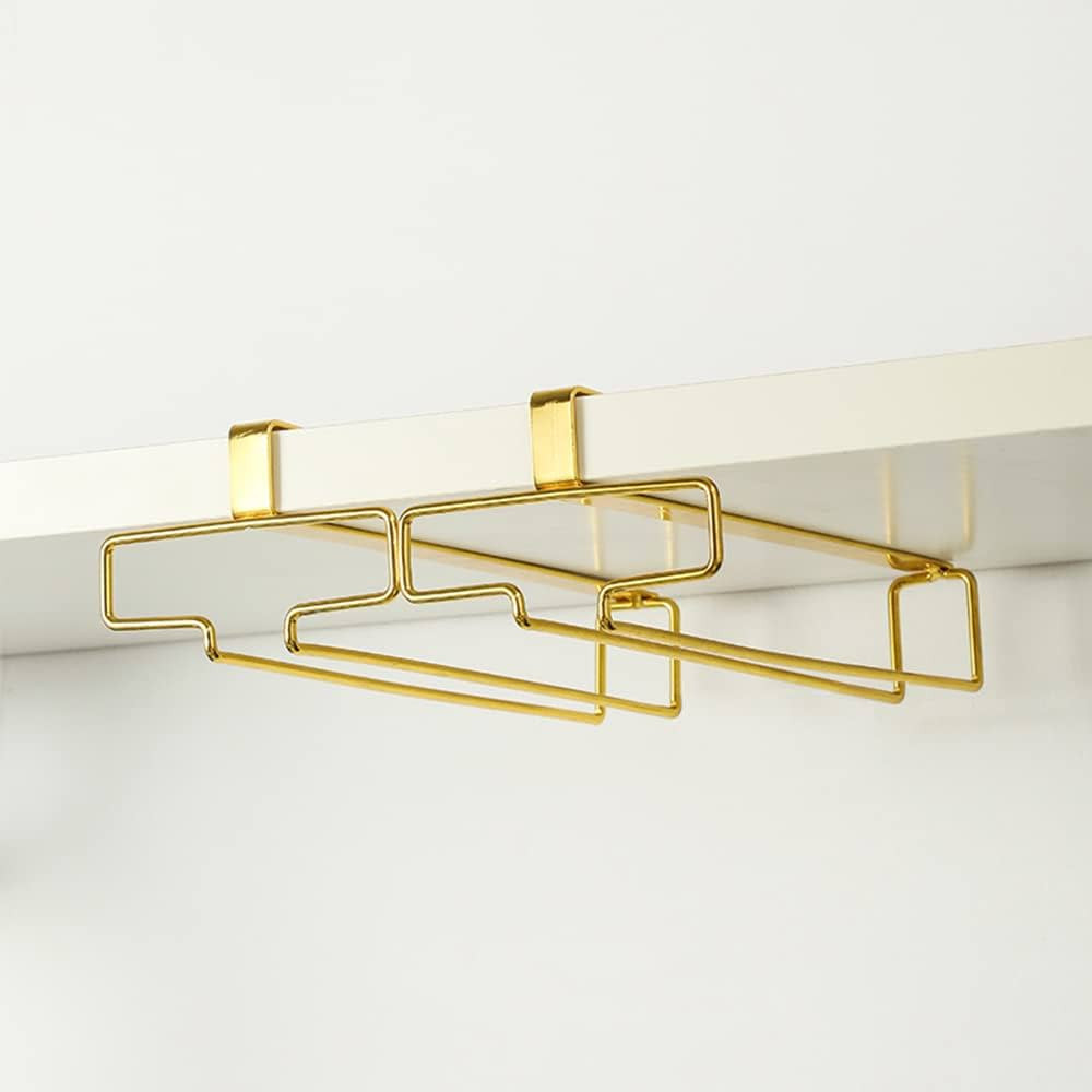 LINFIDITE 2 Pack Wine Glass Holder Under Cabinet Wine Glass Rack Stemware Rack Hanger Kitchen Han... | Amazon (US)