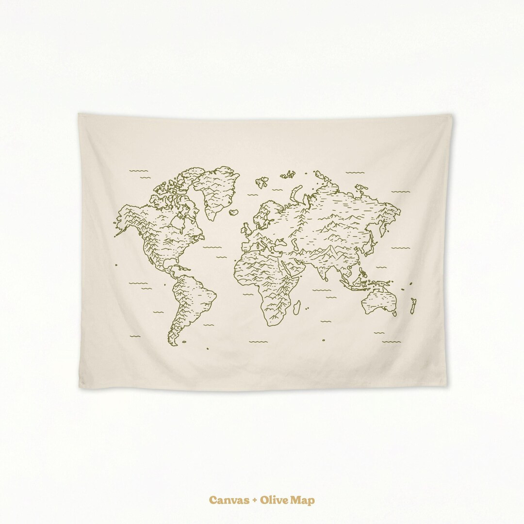 Vintage Map Banner for Kids Room, Kids Wall Banner, World Map Kids Room Decor, Nursery Decor, Vin... | Etsy (US)