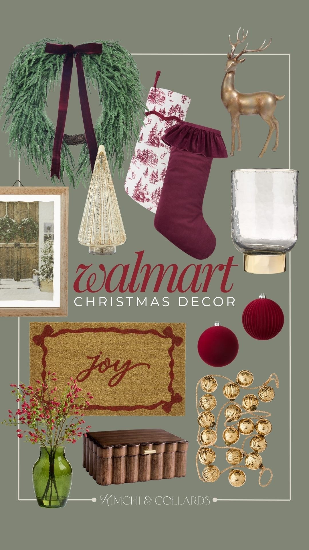 Walmart Christmas decor. This welcome mat and faux wreath are the perfect front porch accents. 

#LTKStyleTip #LTKSeasonal #LTKHome