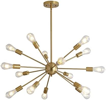 Mid-Century Sputnik Chandeliers Pendant Lighting, Modern Semi Flush Mount Ceiling Light Fixture I... | Amazon (US)