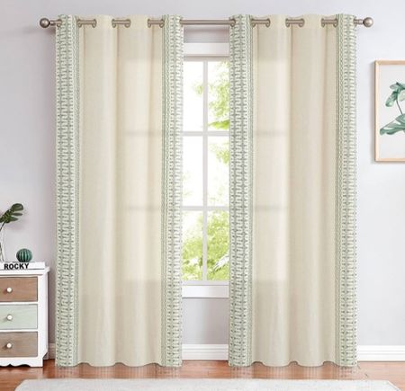 New linen drapes. Boho pattern linen drapes. Home remodel. Upgrade your space  

#LTKhome