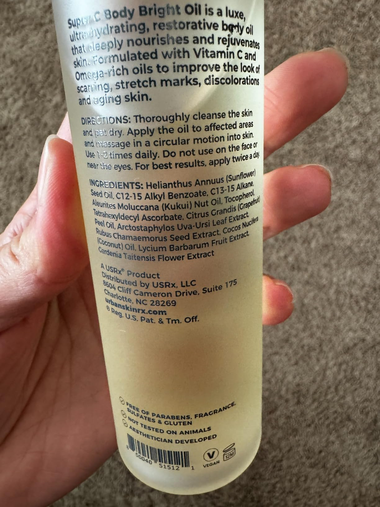 Urban Skin Rx Super C Body Bright Oil | Skincare Brightens, Nourishes & Rejuvenates for Smooth, G... | Amazon (US)