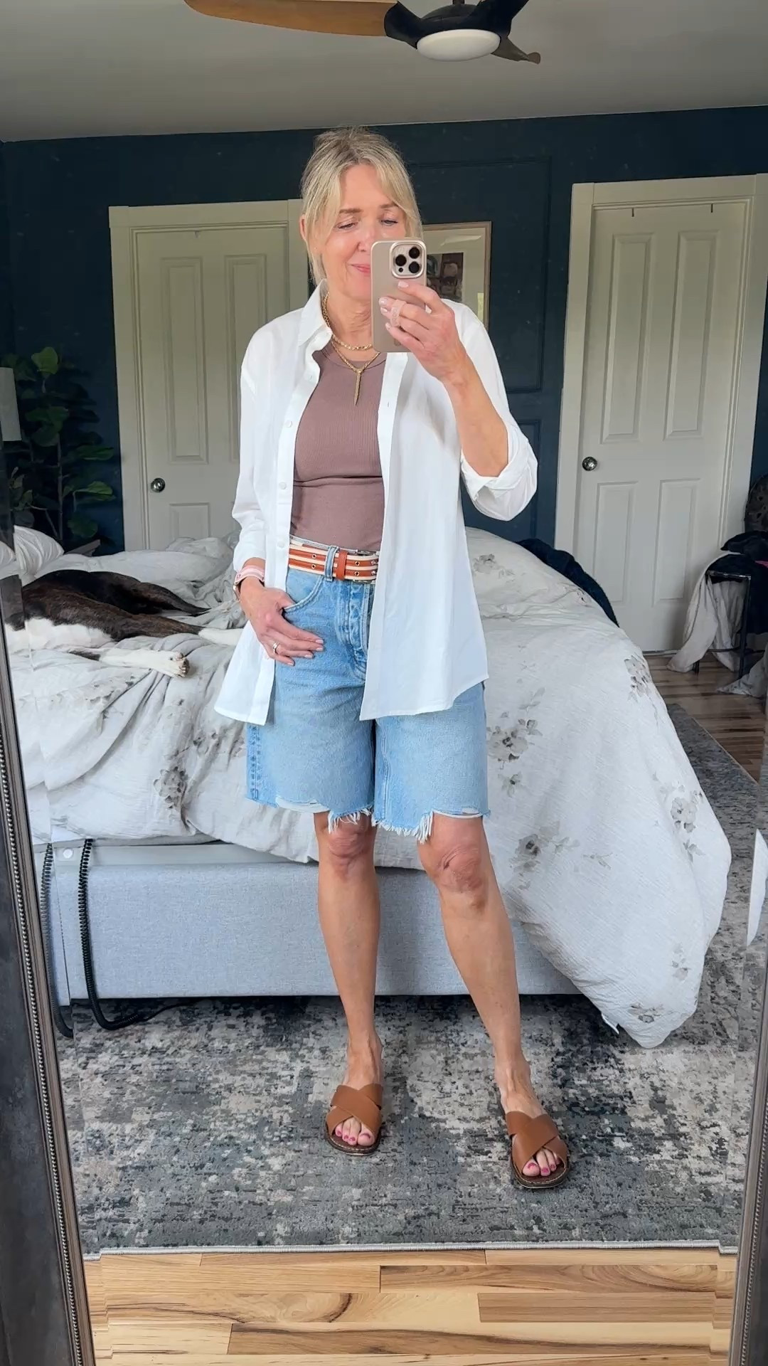 Casual vacation outfit/ summer outfit idea with Madewell denim shorts. 

Use code DOUSEDINPINK for 10% off Melinda Maria and Spark’l Bands.



#LTKFindsUnder100 #LTKOver40 #LTKSeasonal