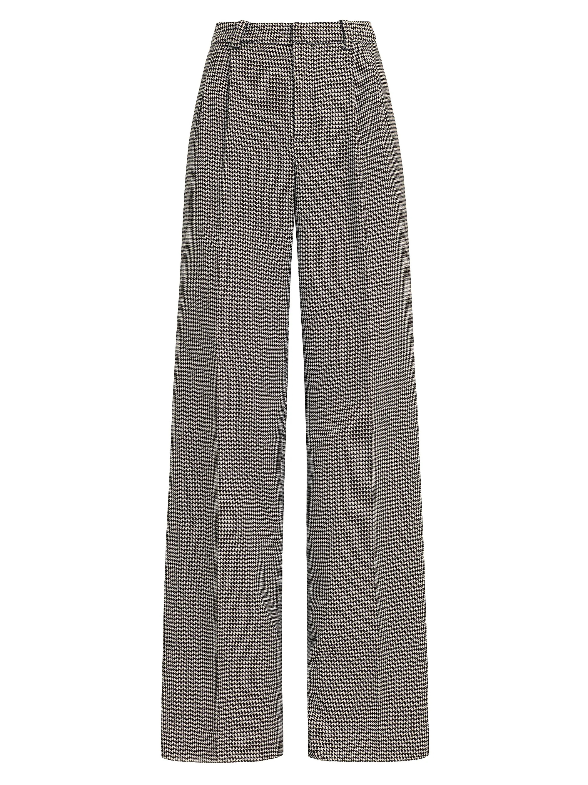 The Low Favorite Houndstooth Mid-Rise Wide-Leg Pants | Saks Fifth Avenue