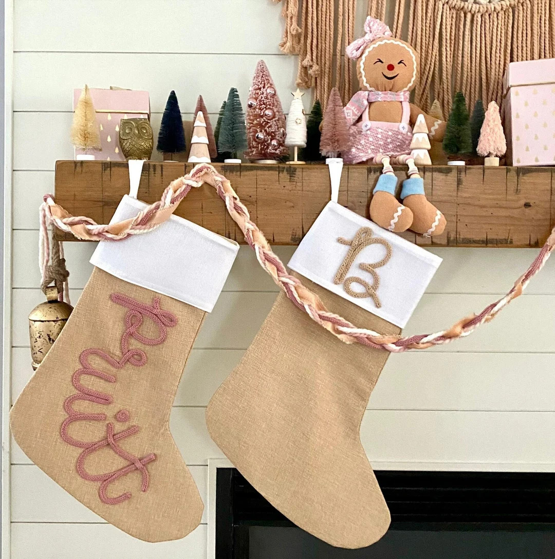 Personalized Christmas Stocking Knitted Letter Stocking Name - Etsy | Etsy (US)
