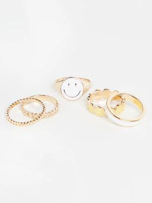 Because I'm Happy Ring Set | Altar'd State