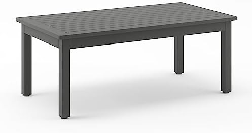 LUE BONA Outdoor Coffee Table, HDPS Patio Coffee Tables for Outside Rectangle, Adjustable Levelli... | Amazon (US)