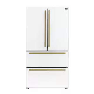 Espresso Moena 36 in. French Door Refrigerator in White, 19.2 Cu.ft | The Home Depot