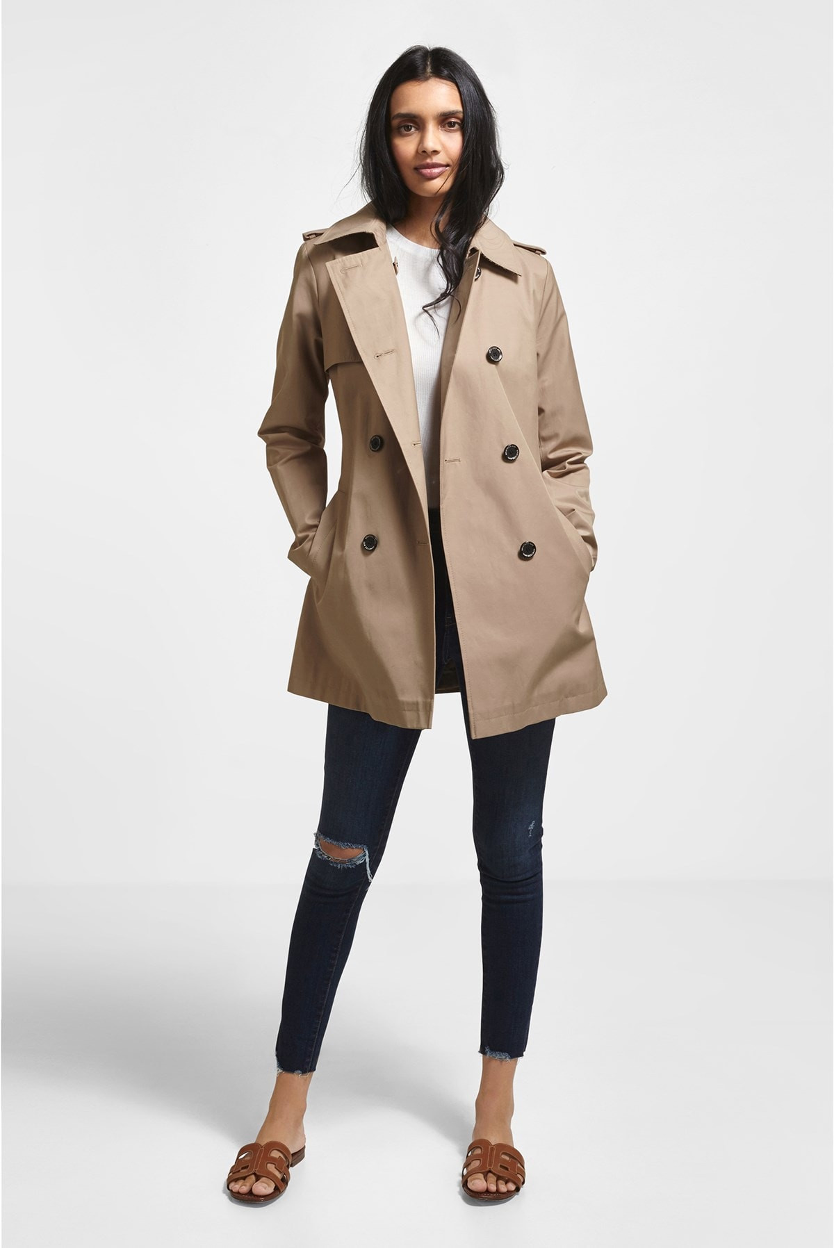 Short Belted Trench Coat | Sam Edelman