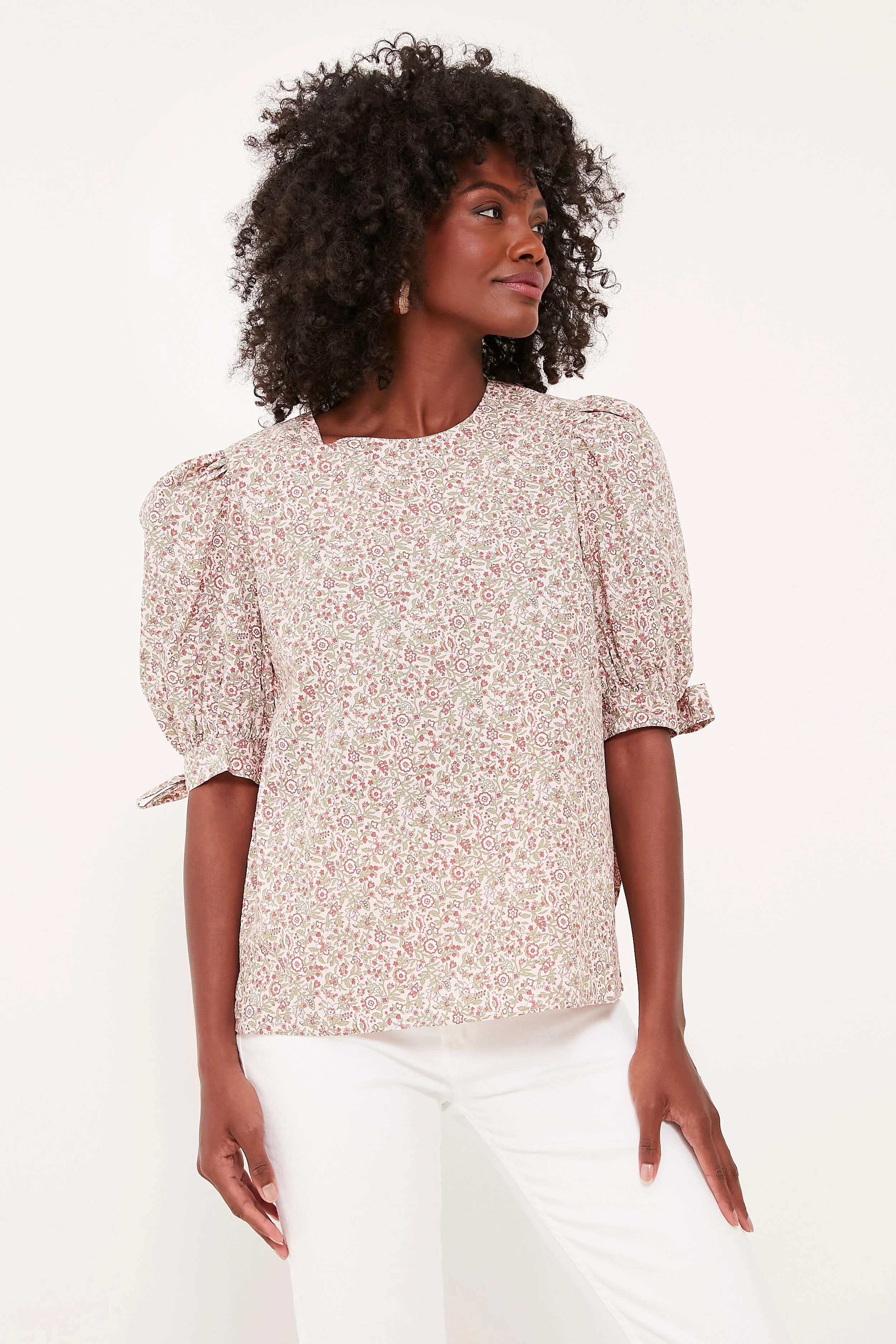 Red Floral Fiona Blouse | Tuckernuck (US)