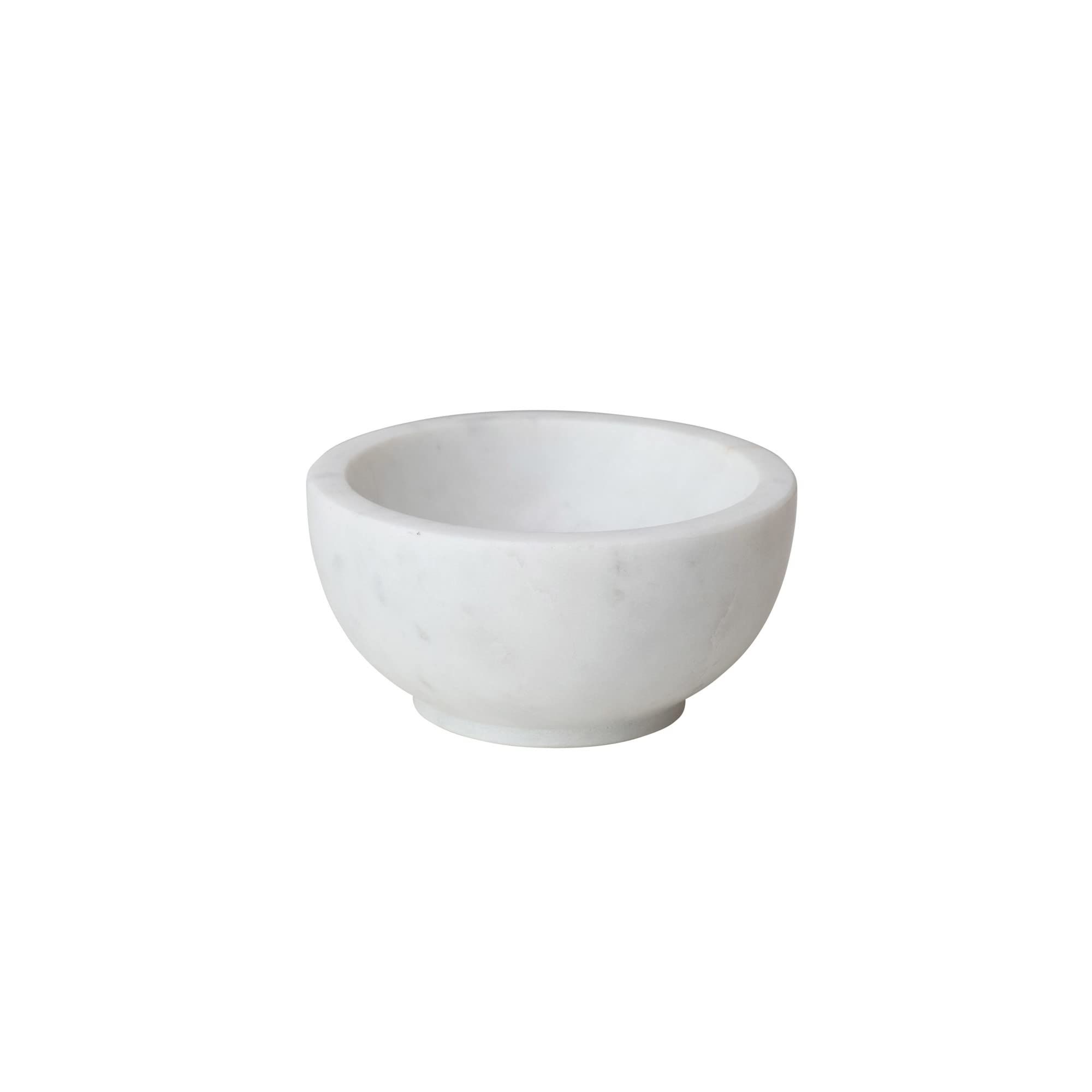 Creative Co-Op Marble Bowl, White Serveware, 5" L x 5" W x 3" H | Amazon (US)