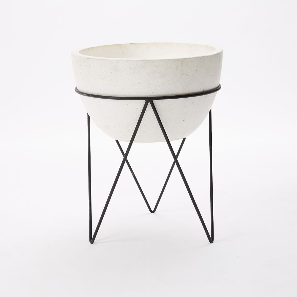 Iris Indoor/Outdoor Planter on Stand, Large | West Elm (US)