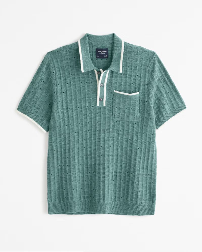 Men's Sideline-Style Sweater Polo | Men's Tops | Abercrombie.com | Abercrombie & Fitch (US)