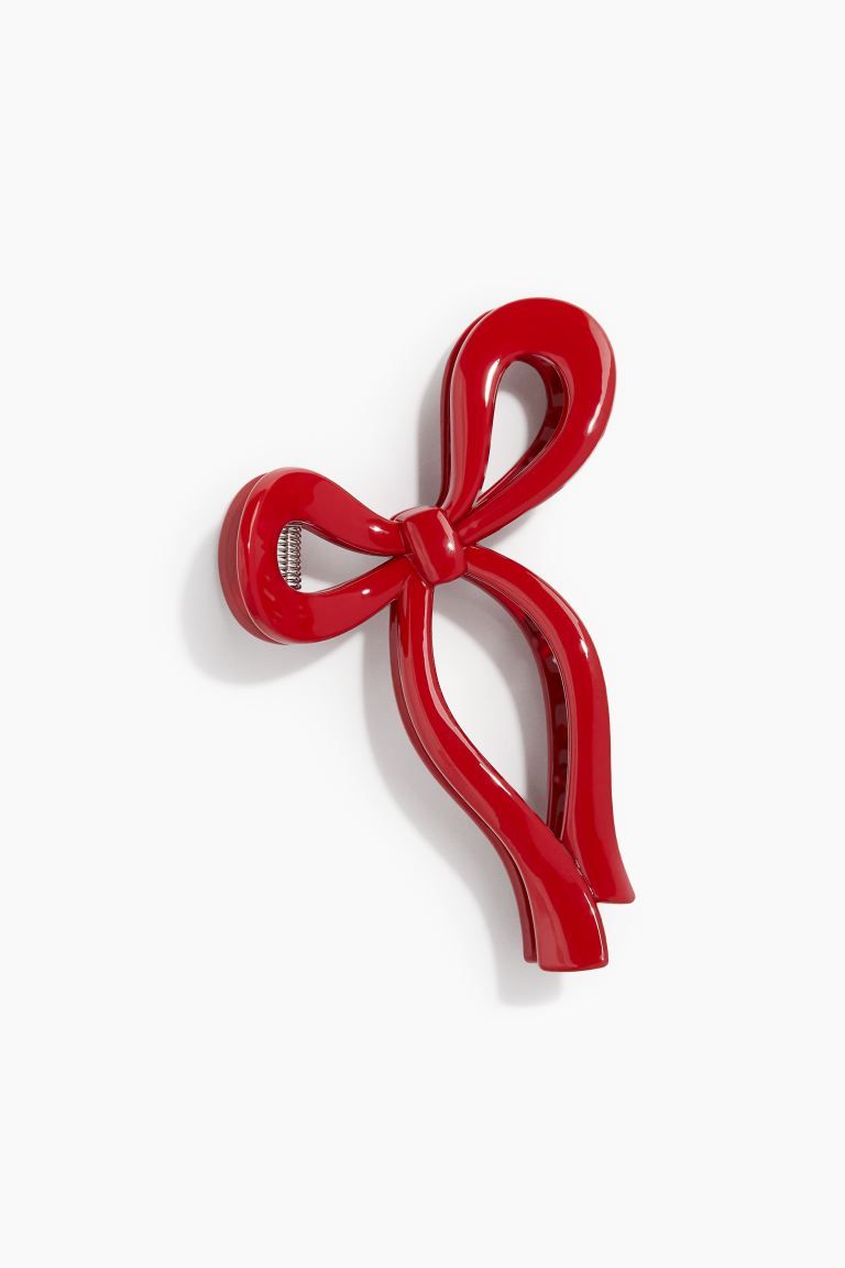 Bow-shaped hair claw - Red - Ladies | H&M US | H&M (US + CA)
