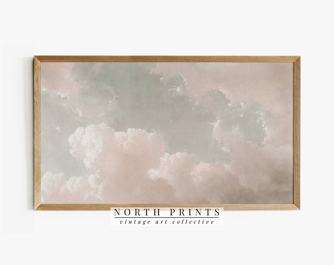 Samsung Frame TV Art  Vintage Cloud Farmhouse Painting - Etsy | Etsy (US)