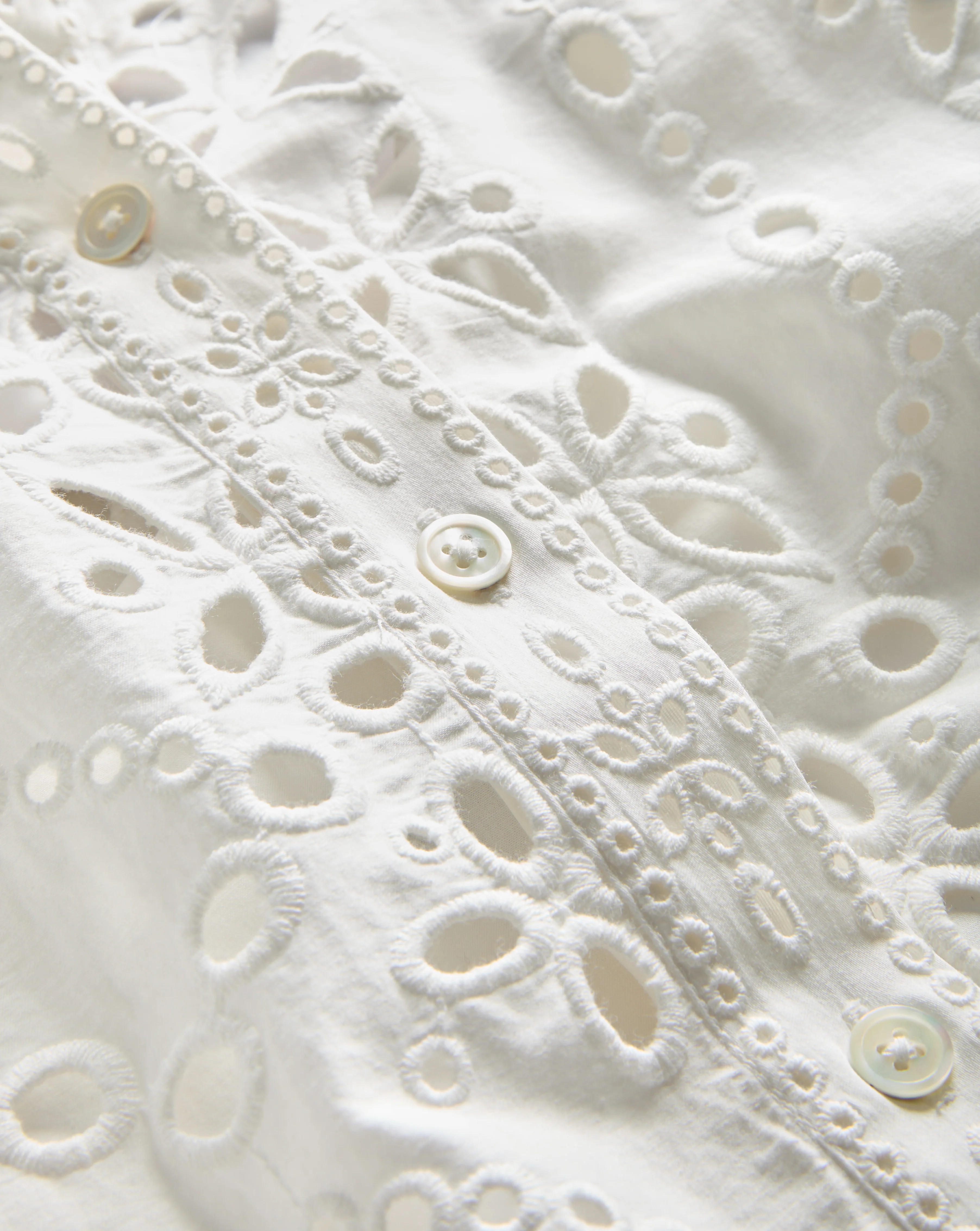 Sumatra Cotton Eyelet Dress in Off-White | Veronica Beard | Veronica Beard