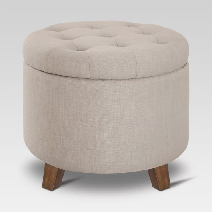 Tufted Round Storage Ottoman - Threshold™ | Target