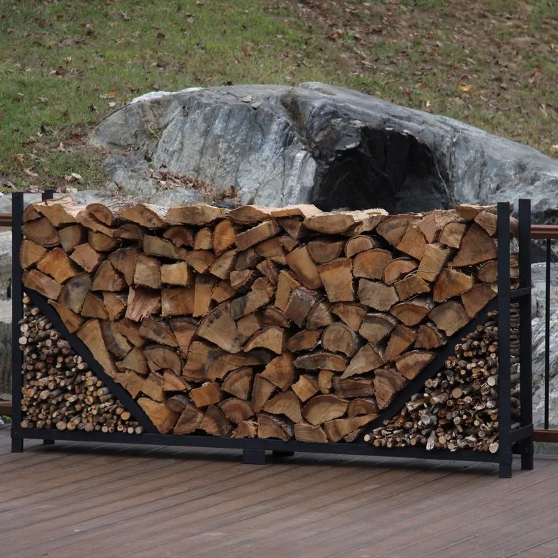 96'' W Metal Log Rack | Wayfair North America