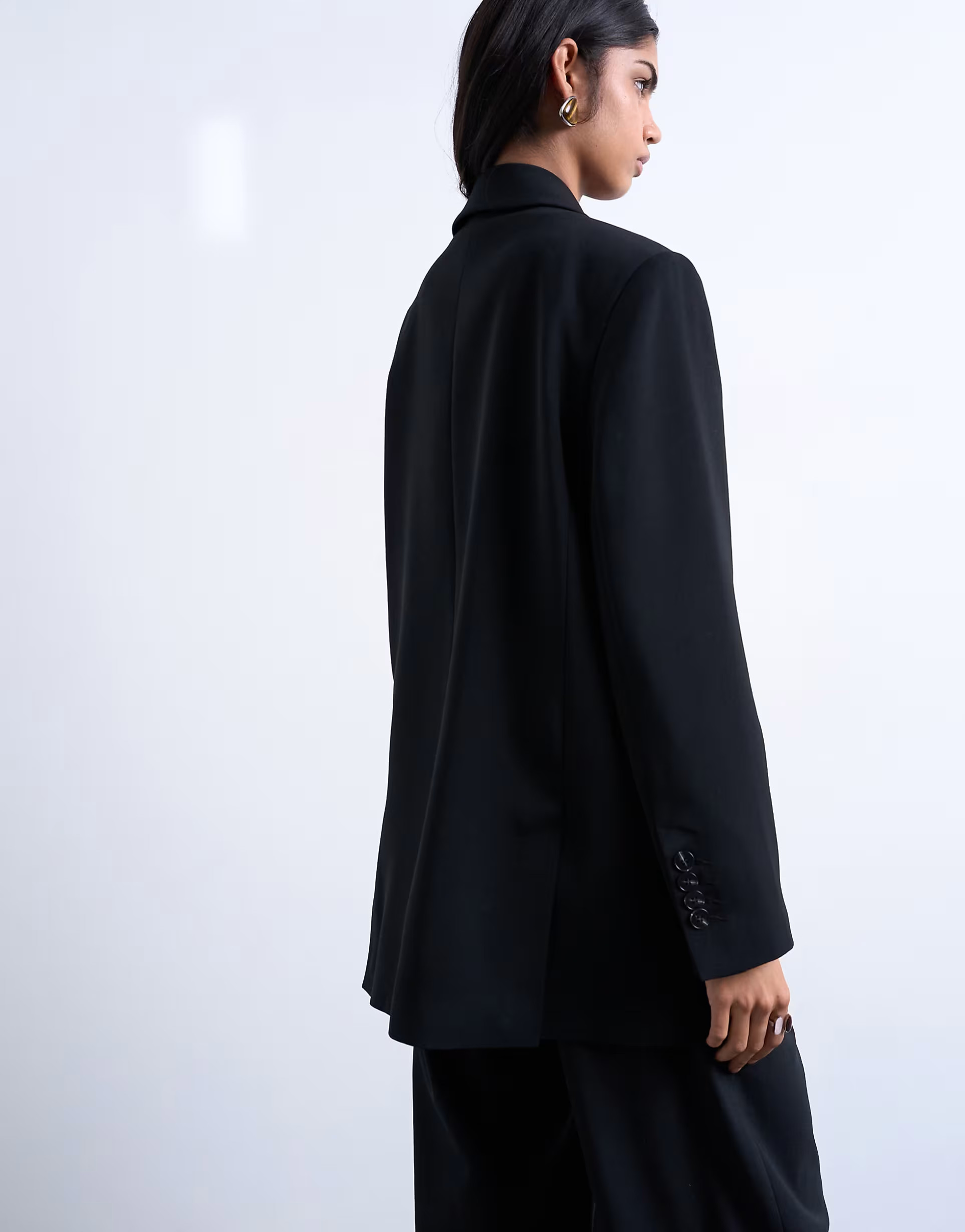 Topshop 2 button relaxed fit blazer in black | ASOS (Global)