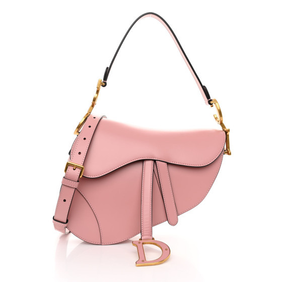 Smooth Calfskin Saddle Bag With Strap Antique Pink | FASHIONPHILE (US)