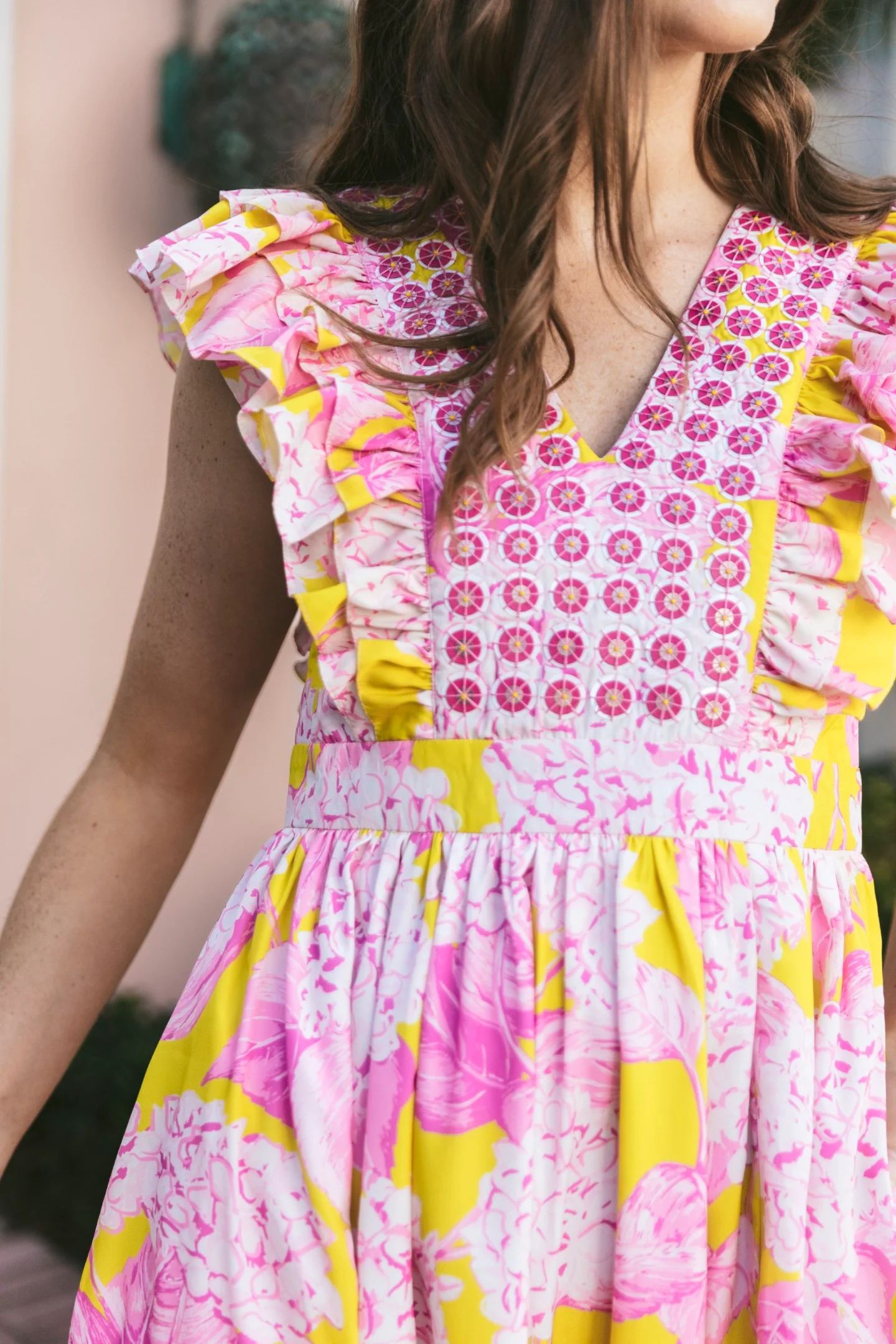 Sheridan French I Spring 2024 I Stacey Dress in Pink Lemonade Hydrangea | Sheridan French