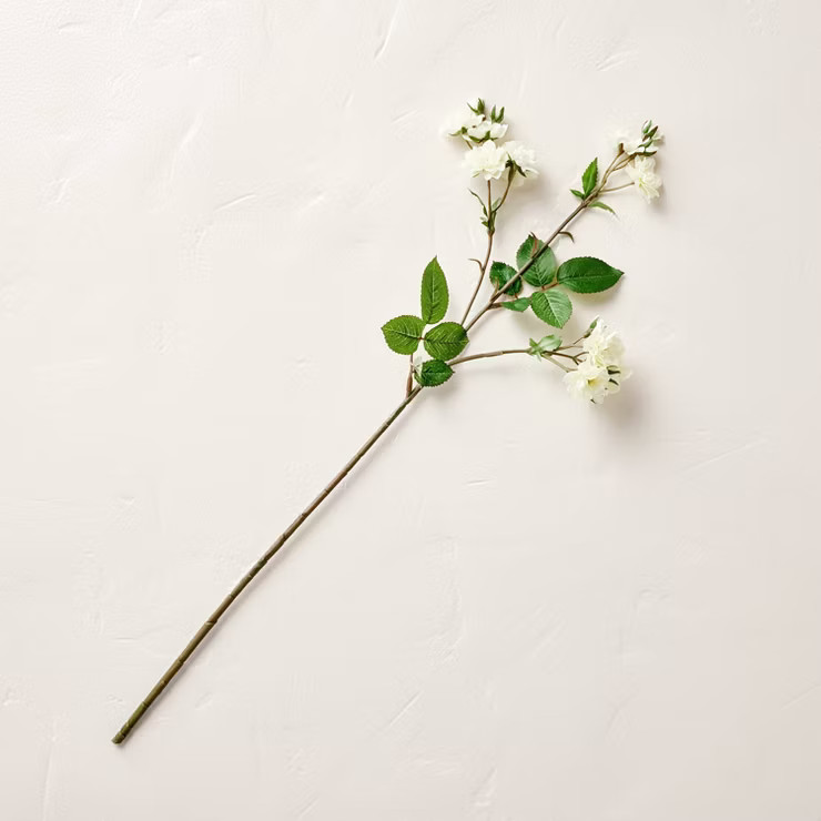 25" Faux Teacup Rose Flower Stem - Hearth & Hand™ with Magnolia | Target