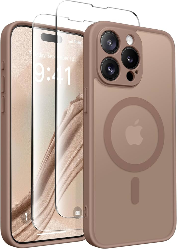 CAPRARO Magnetic for iPhone 15 Pro Case, [Compatible with MagSafe] [Full Camera Protection] Shock... | Amazon (US)