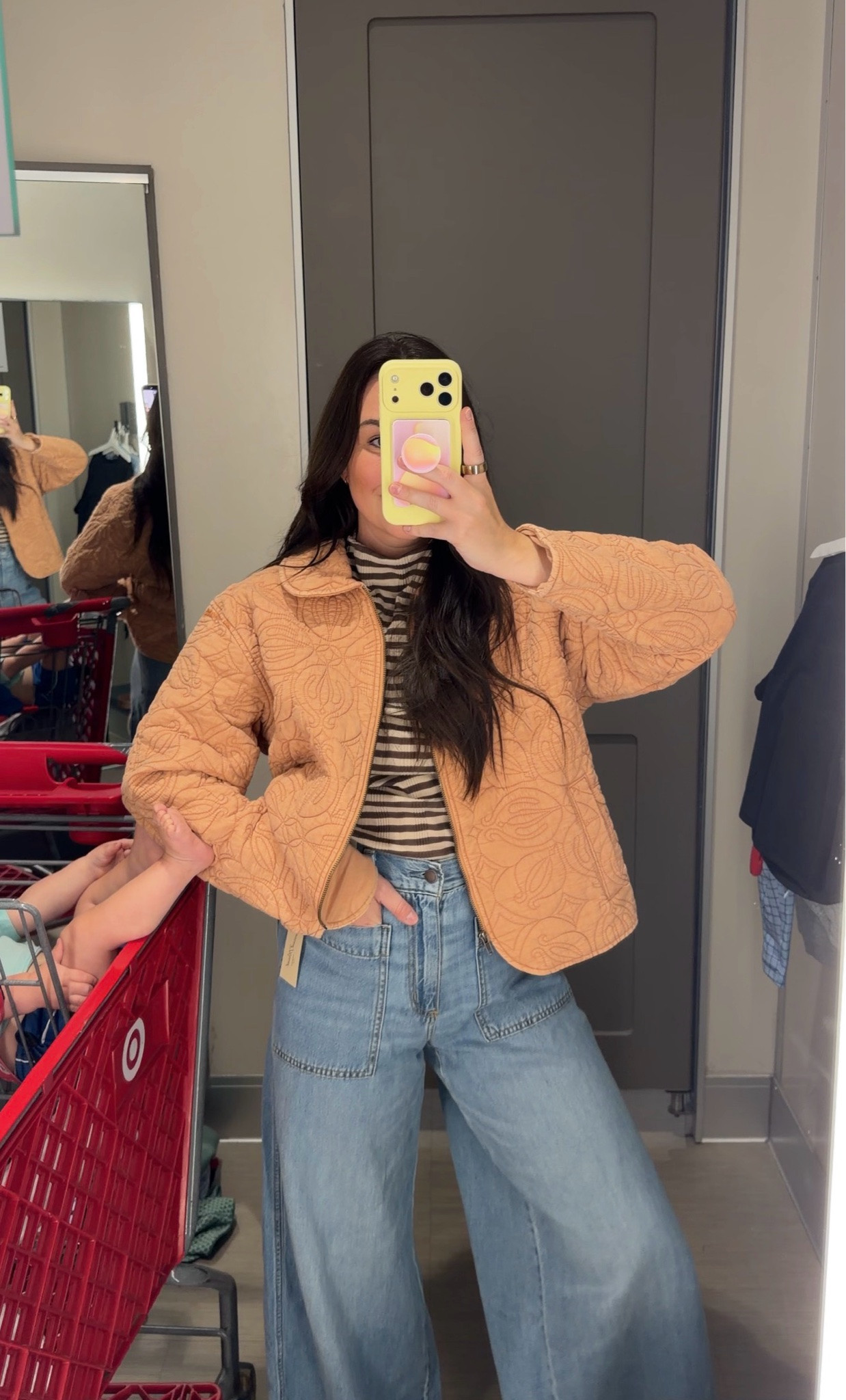 This pale orange quilted jacket is going to be a fall staple!!

#LTKootd #LTKSeasonal #LTKgrwm