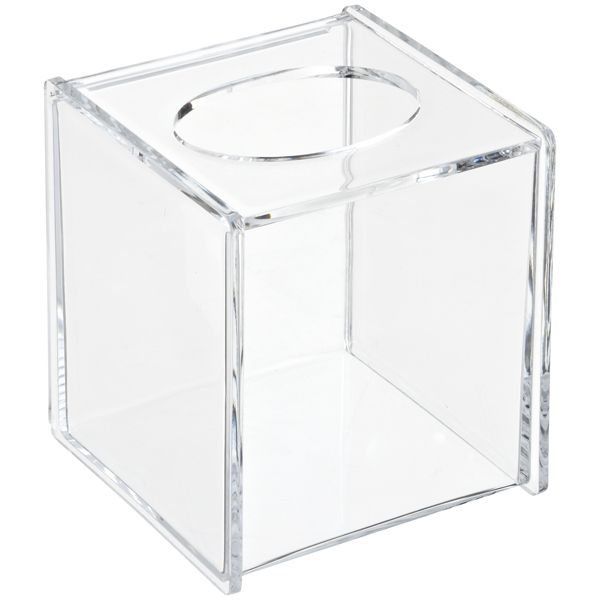 Acrylic Hinged-Lid Boutique Tissue Box | The Container Store