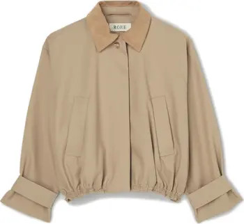Róhe Suede Collar Cotton Blouson Jacket | Nordstrom | Nordstrom