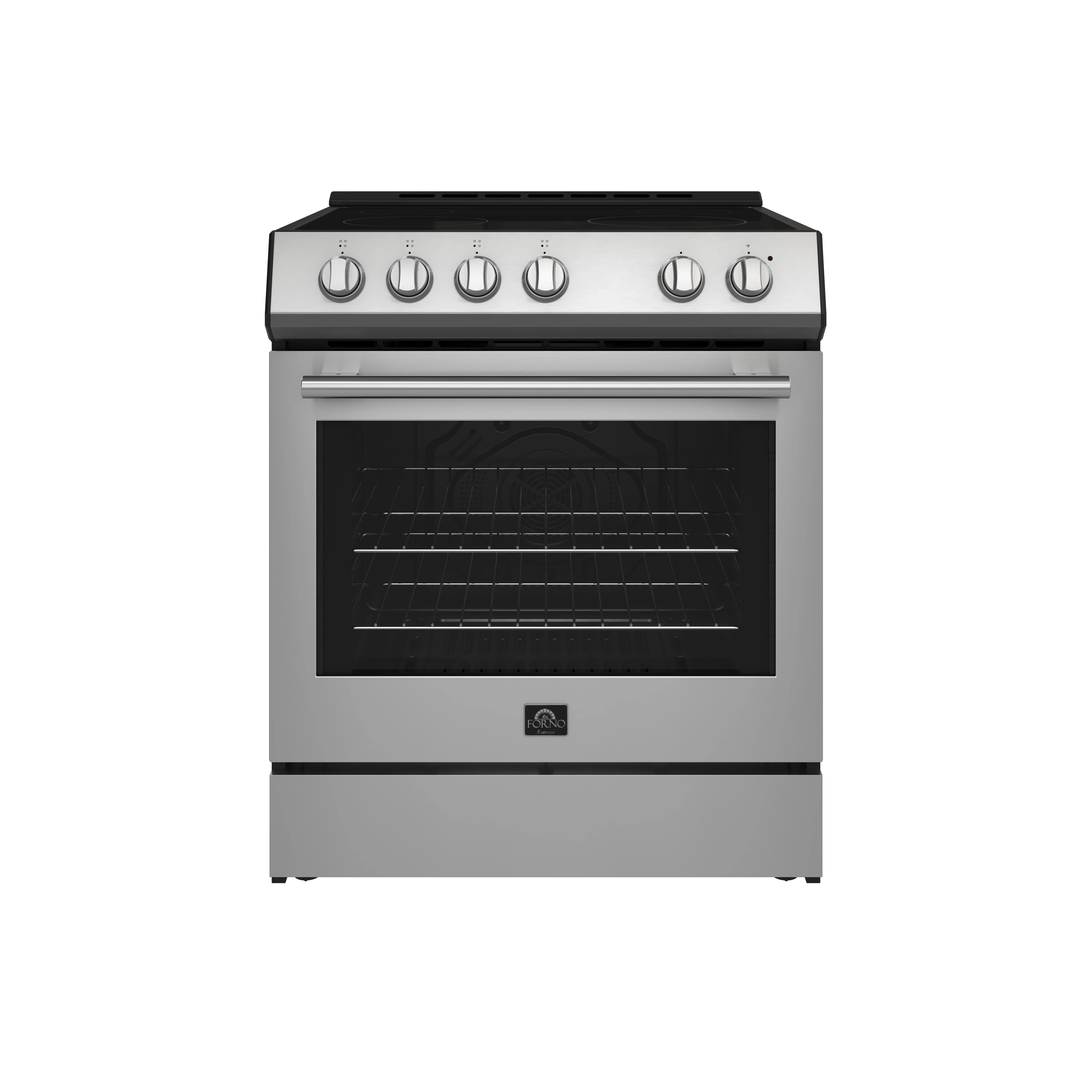 Leonardo Espresso 30-inch Slide-In Electric Range in Stainless-Steel, Black or White, 4 Elements, 7,100 Watts, 5.0 cu.ft. Oven with Convection Fan FFSEL6012-30 | Wayfair North America