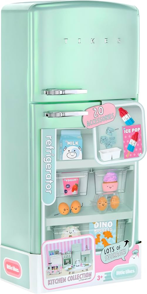 Little Tikes Sweet Spaces Modular Kitchen Refrigerator – Sea Foam, Imaginative Play, Pretend Play Kitchen, Boys and Girls Ages 3+ Years | Amazon (US)