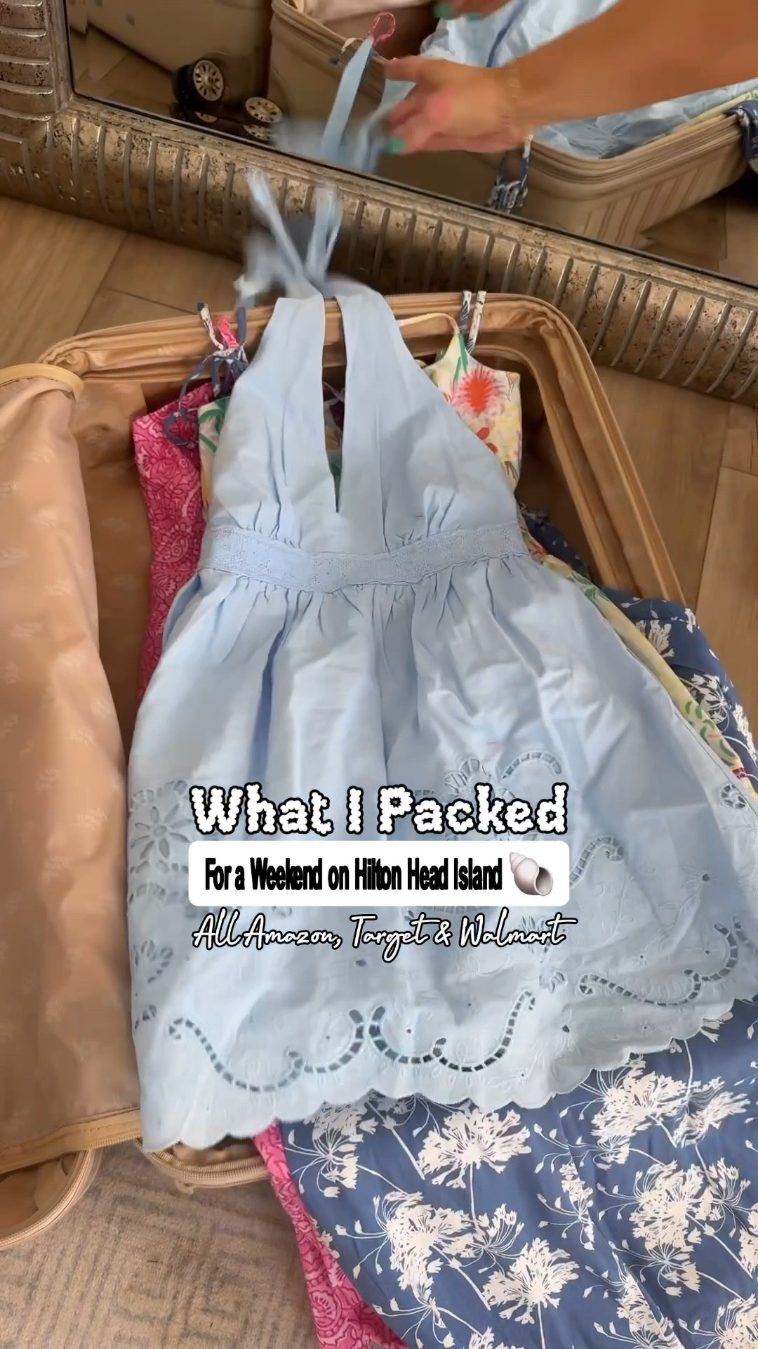 Packing for a weekend in Hilton Head Island 🏝️☀️ and I found SO many cute outfits that look way more expensive than they are! Everything I packed is from Walmart, Target, and Amazon but the quality and style are giving high-end coastal boutique vibes.

I packed the cutest tropical print dresses, easy matching sets, affordable but adorable swimsuits, raffia sandals, coastal pajamas, seashell jewelry, and the best spring outfits that are perfect for the beach, vacation, or summer travel.

I love finding pieces that feel elevated but still affordable, and this trip proves you don’t have to spend a fortune to look put together on vacation. These are the kinds of outfits that work for beach days, dinners, shopping, and just relaxing by the water.

Everything is linked in my LTK / shop if you’re planning a beach trip, spring break, or summer vacation soon because these finds are GOOD.

#hiltonhead #beachvacationoutfits #vacationpacking #coastalstyle #walmartfashion #targetstyle #amazonfashionfinds #affordablefashion #beachoutfits #springoutfits #summeroutfits #vacationstyle #momstyle #ltkstyle #ltktravel #traveloutfits #coastalvibes #lookforless #swimwearfinds #springbreakoutfits #whatiworevacation

#LTKootd #LTKPetite #LTKTravel