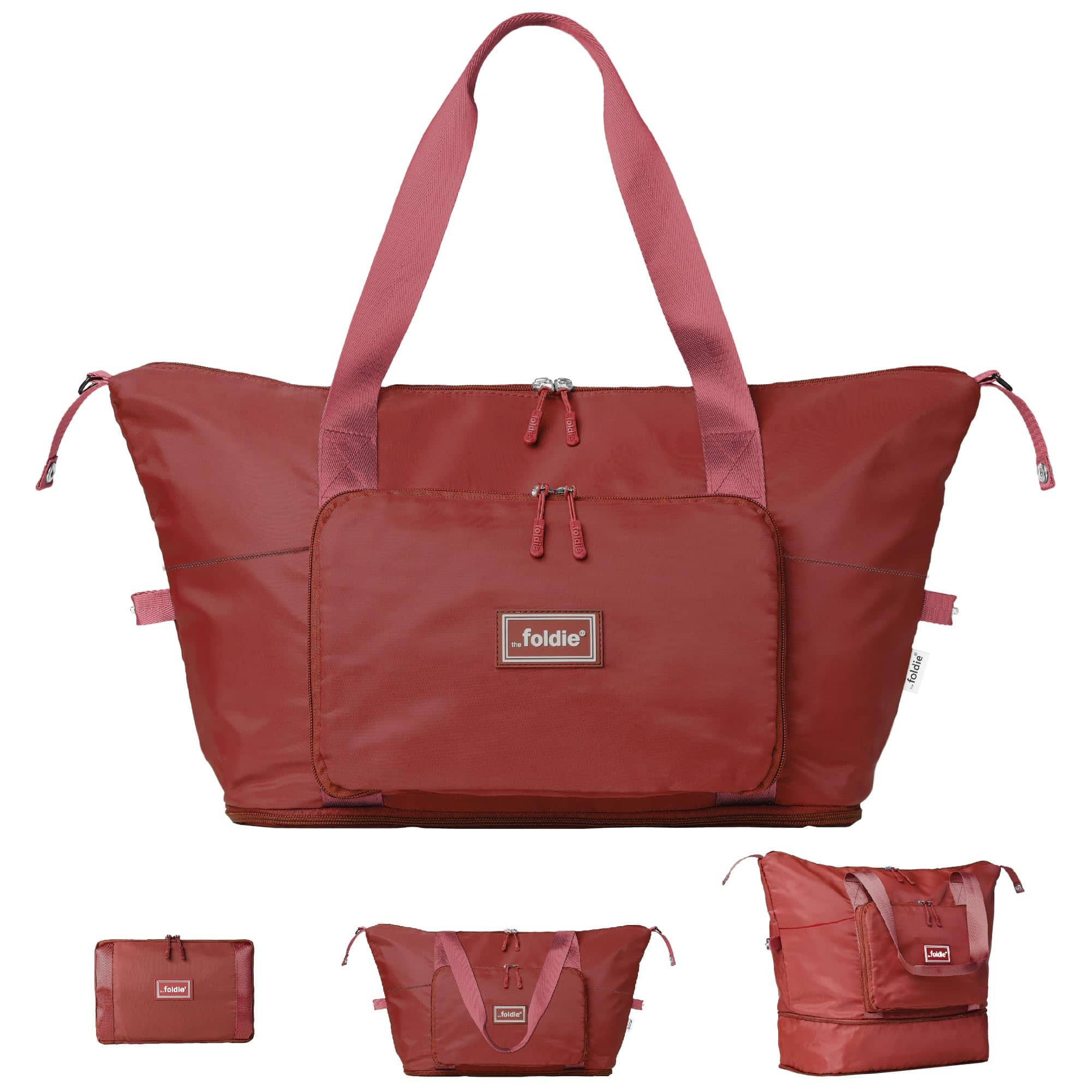 DORLUKFU - Foldable Travel Bag for Women - 40L Weekender Bag with Multiple Pockets - Carry On Expendable Travel Bag - Red | Best Buy U.S.