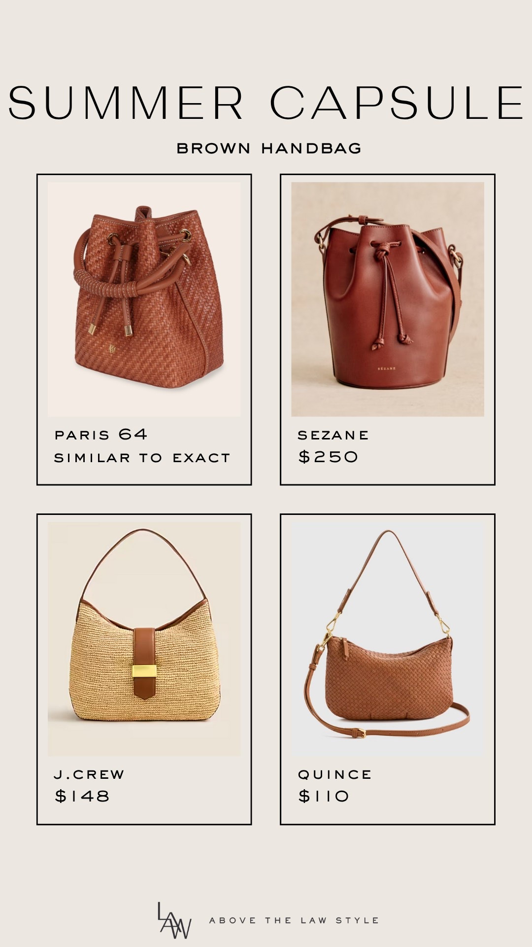 Summer Capsule: Brown Handbag

#LTKStyleTip #LTKItBag #LTKSummerEdit