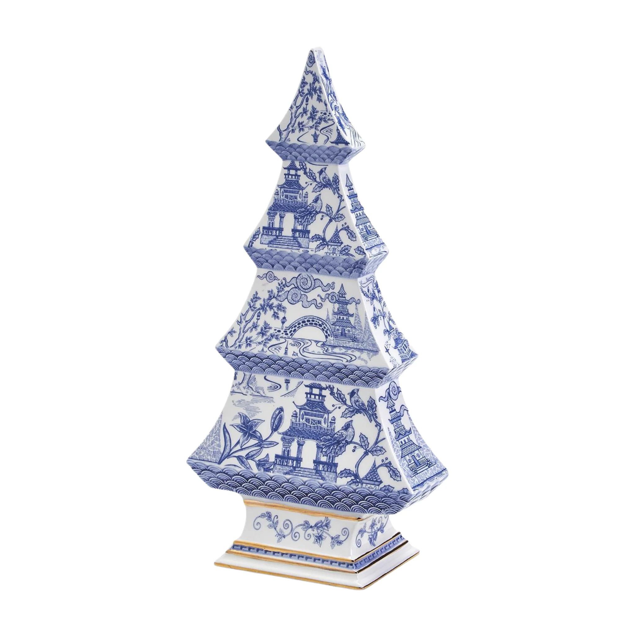 Blue & White Canton Collection Dolomite Christmas Tree | The Well Appointed House, LLC