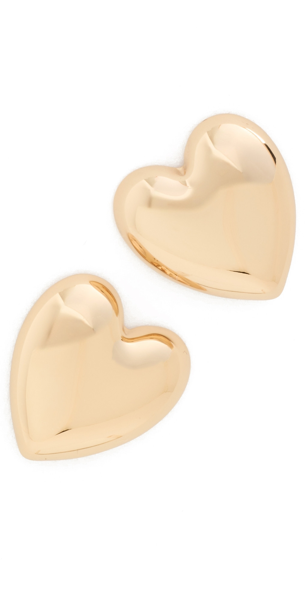 Jennifer Fisher Small Puffy Heart Earrings Yellow Gold One Size | Shopbop