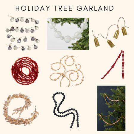 Holiday bead garland 
Lead garland 
Bell garland


#LTKSeasonal #LTKHoliday #LTKhome