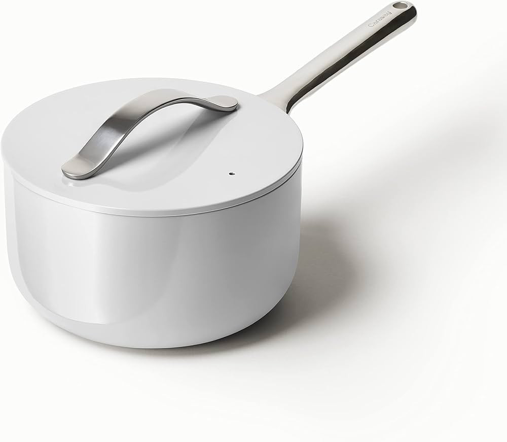 Caraway Nonstick Ceramic Sauce Pan with Lid (3 qt) - Non Toxic, PTFE & PFOA Free - Oven Safe & Co... | Amazon (US)