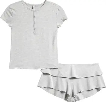 SKIMS Henley & Foldover Shorts Set | Nordstrom | Nordstrom