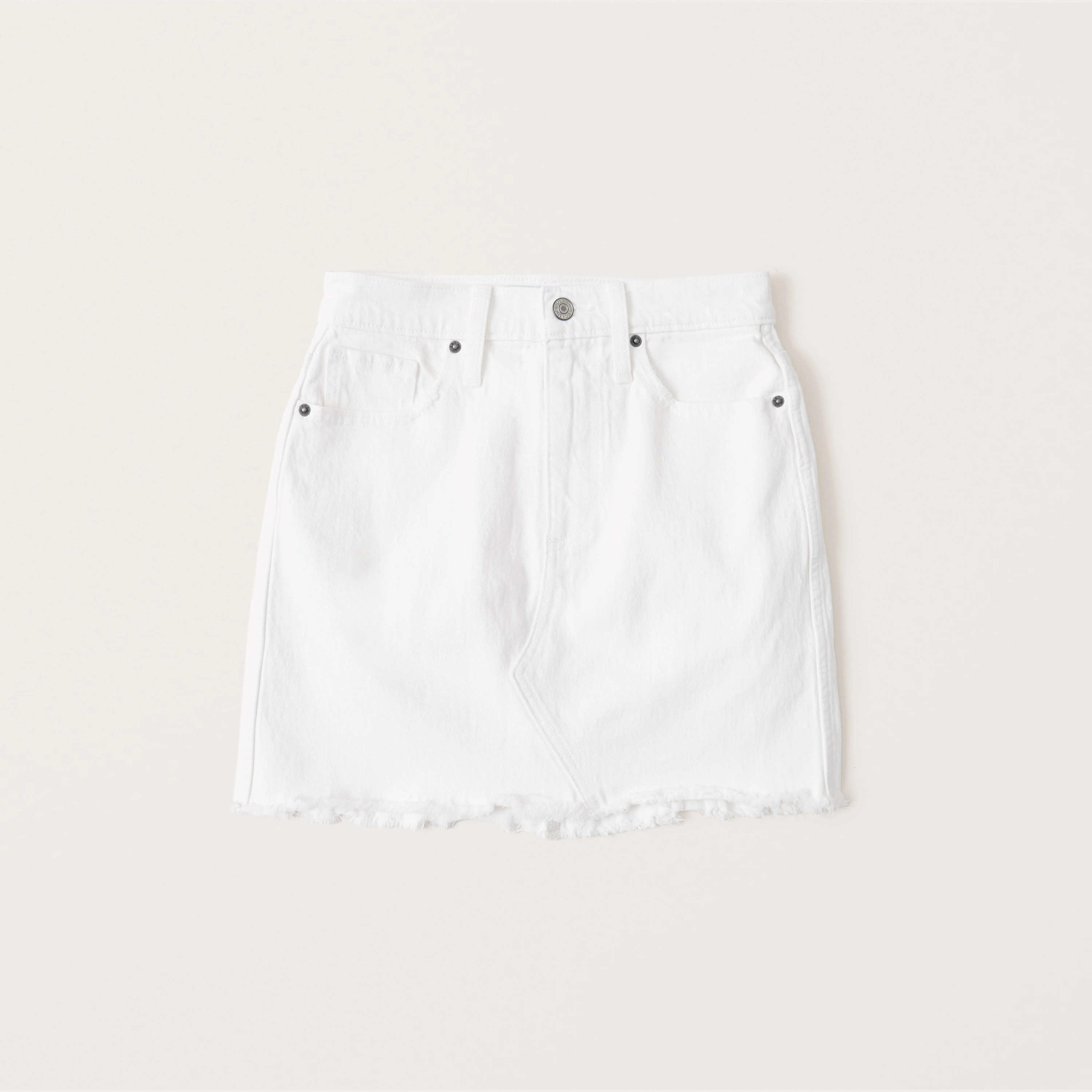 Curve Love Denim Mini Skirt | Abercrombie & Fitch (US)